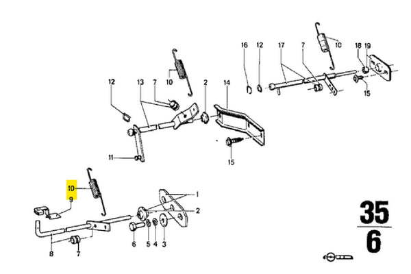 Accelerator Tension Spring - 35411104043 - E10, E30