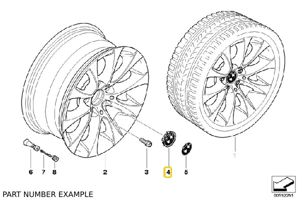 Wheel Centre Cap / 68mm - 36136783536