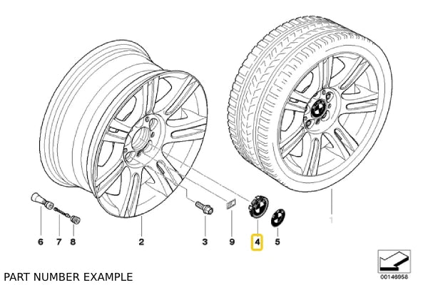 Wheel Centre Cap / 68mm - 36136783536