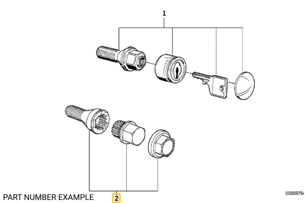 Wheel Lock Kit with Key M12 x 1.5 – 36136786419