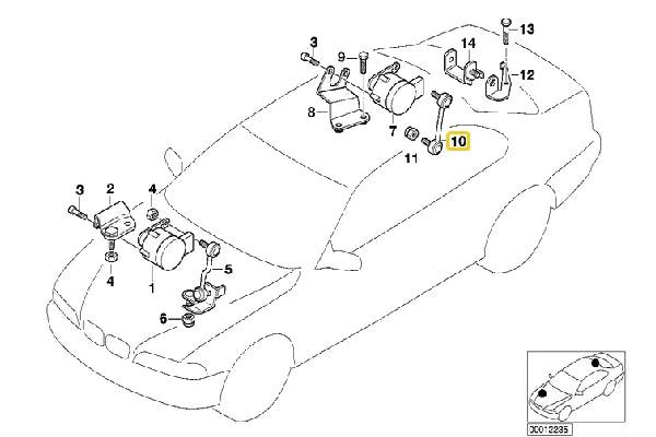 Headlight Level Sensor Connector Rod - 37146752797