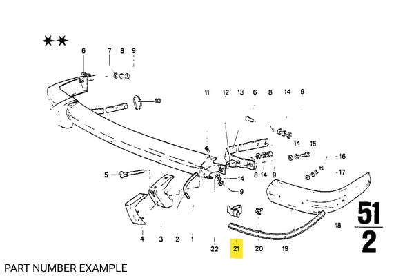 Front Bumper Moulding Clips – 51111826895