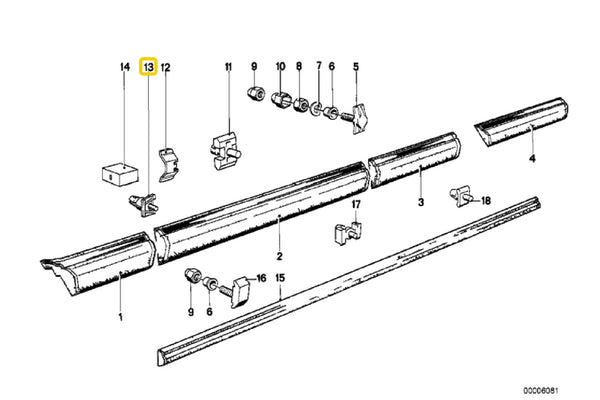 Clamp for Side Trim - 51131875898