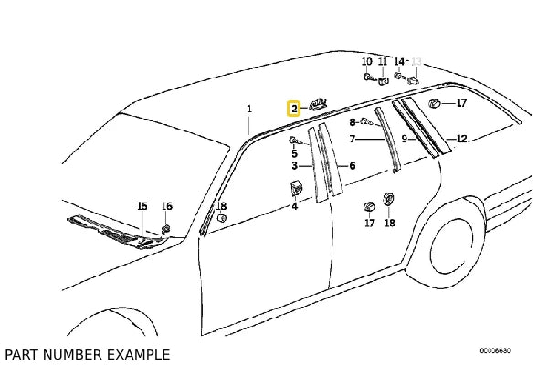 Roof Moulding Clips - 51131924953