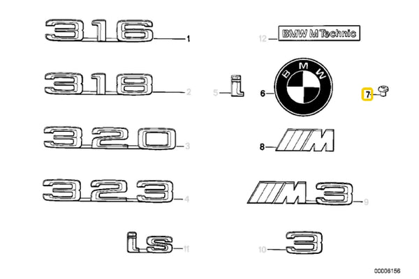 Grommet for Trims / Emblems - 51141902279