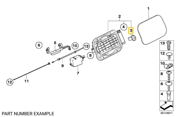 Fuel Door Latch with Buffer – 51178228939