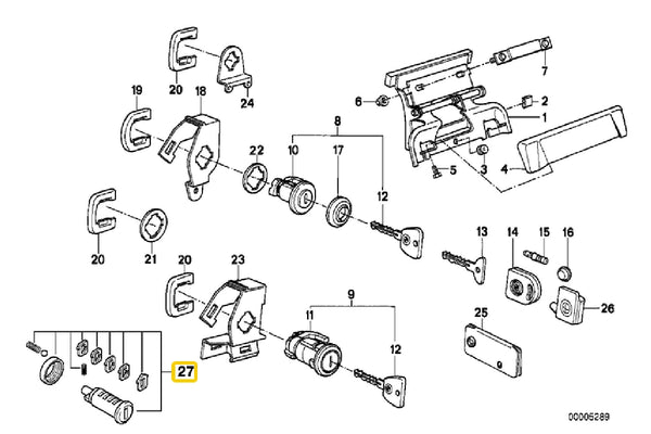 Cylinder Lock Kit for Front Doors – 51219556313