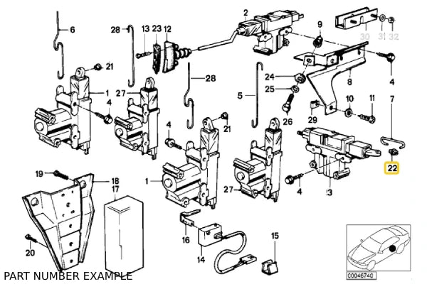 BMW Door Lock Circlip – 51221817032