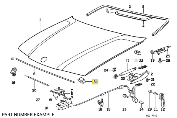 Bonnet Seal Clip – 51238207820