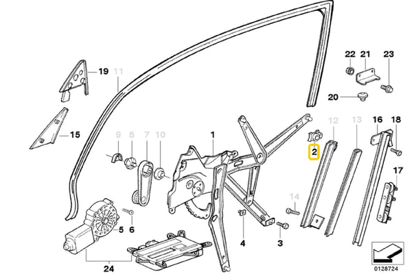 Window Regulator Guide Clip - 51321938884