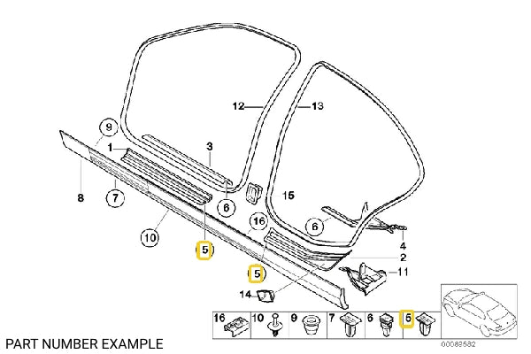 Door Sill Retaining Clip (Inner) – 51471840960