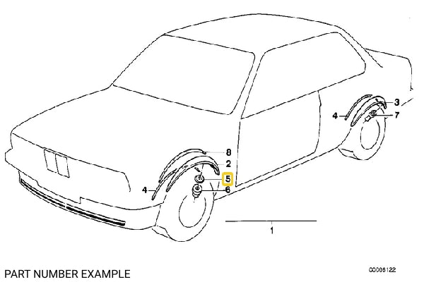 Clamp for Front Fender Trim – 51711922599