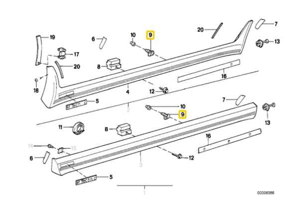 Plug for M-Tech Door Sill Trim Panel – 51711927439