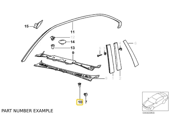 Moulding Clip - 51718108613