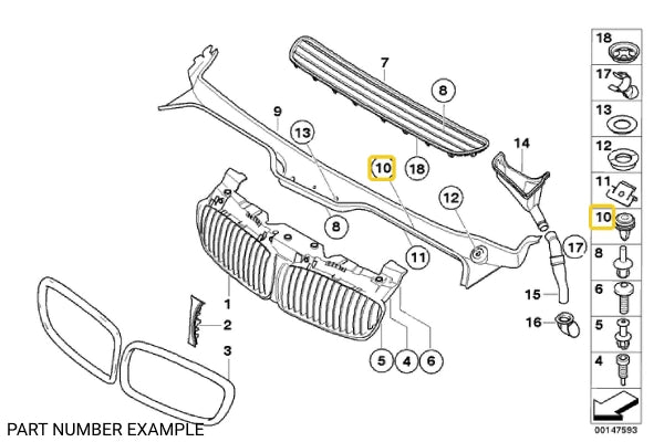 Windshield Cowl Retainer Clip – 51718234698