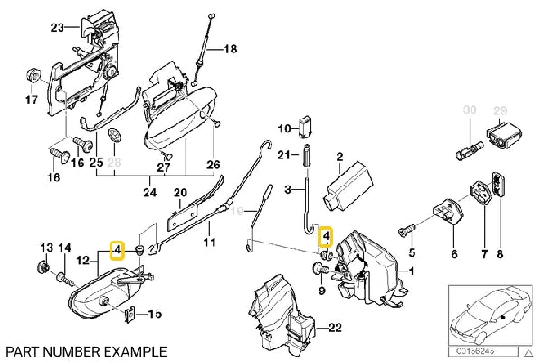 Grommet for Door Lock Pin – 52208238999