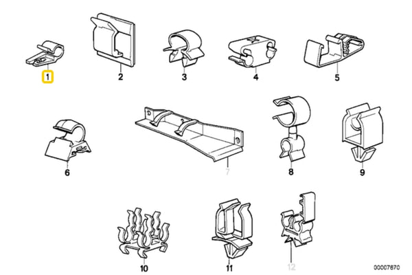 BMW Cable Clamp (D=6mm) - 63121364431