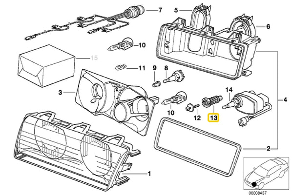 Headlight Adjustment Screws - 63121387026