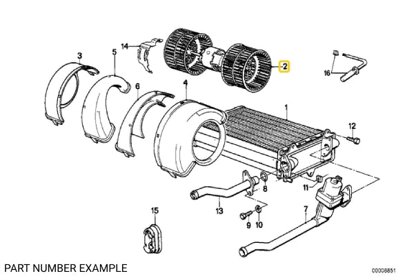 Heater Blower Motor - 64111373766