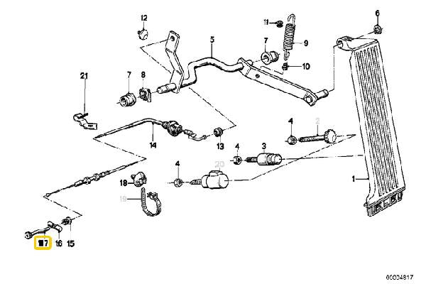 Accelerator Cable Knurled Head Nut - 35411156139