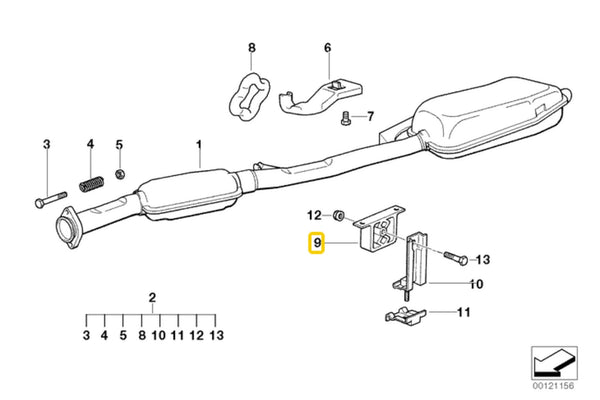 E36 Exhaust Mounting Bush & Bracket